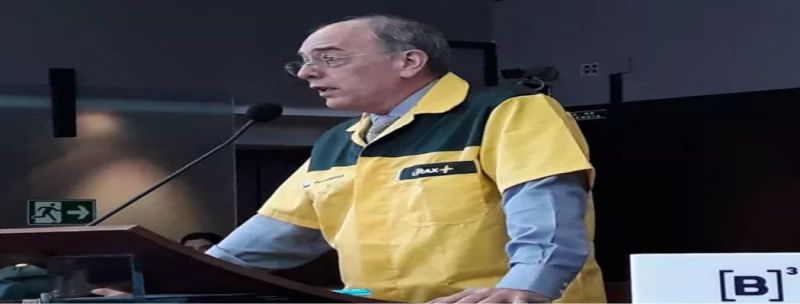 O presidente da Petrobras, Pedro Parente, durante a cerimônia de abertura de capital da BR em 15 de dezembro de 2017