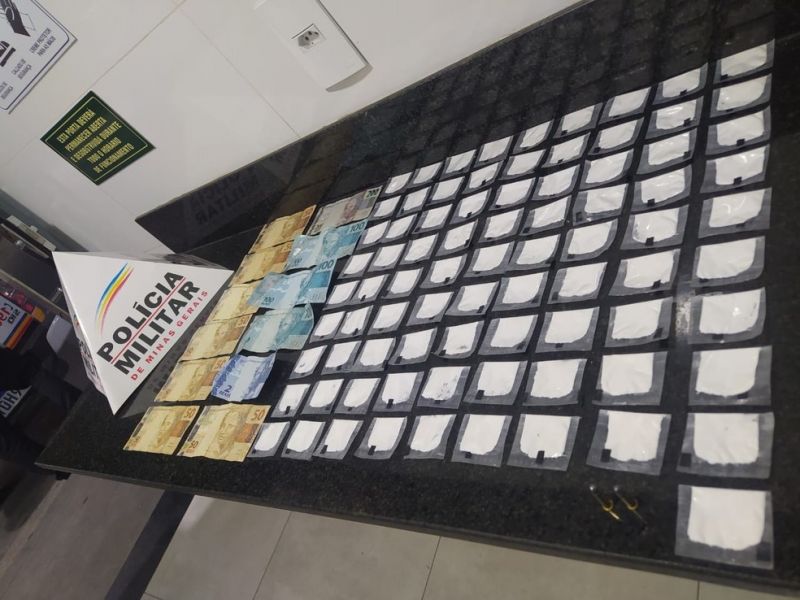 Material apreendido pela PM durante ação em Formiga — Foto: Polícia Militar/Divulgação
