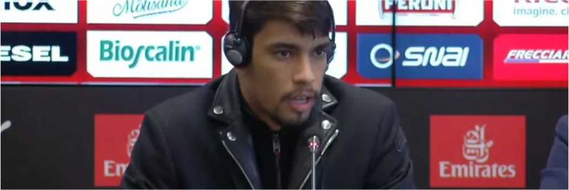 Lucas Paquetá durante a sua apresentação como jogador do Milan