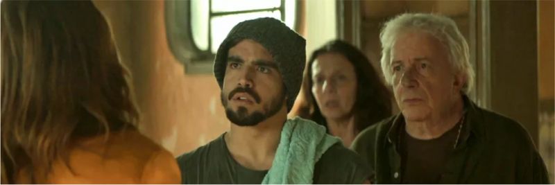 Rock (Caio Castro) é expulso do casamento de Maria da Paz (Juliana Paes), em 'A Dona do Pedaço' — Foto: TV Globo