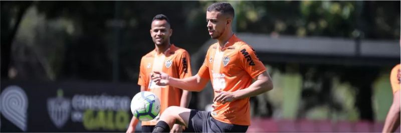 Di Santo já treina na Cidade do Galo — Foto: Bruno Cantini