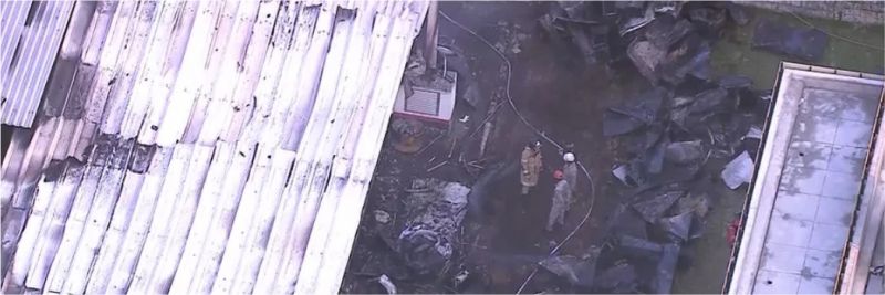 Incêndio no Ninho do Urubu, centro de treinamento do Flamengo, em Vargem Grande 