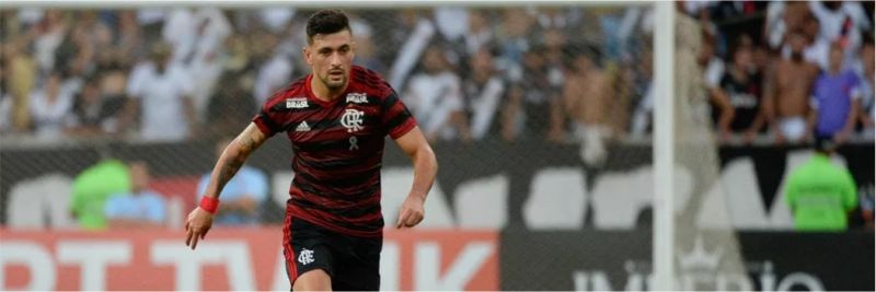 Arrascaeta em ação no clássico com o Vasco — Foto: Alexandre Vidal/Flamengo