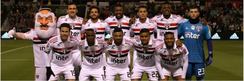 Primeira formação do São Paulo em 2019 
