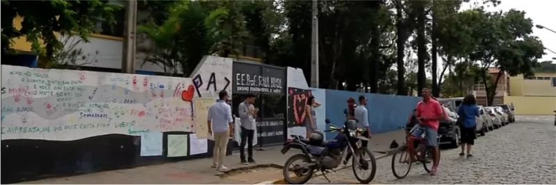 Há dois meses a escola Raul Brasil sofreu o ataque covarde — Foto: Reprodução/TV Diário